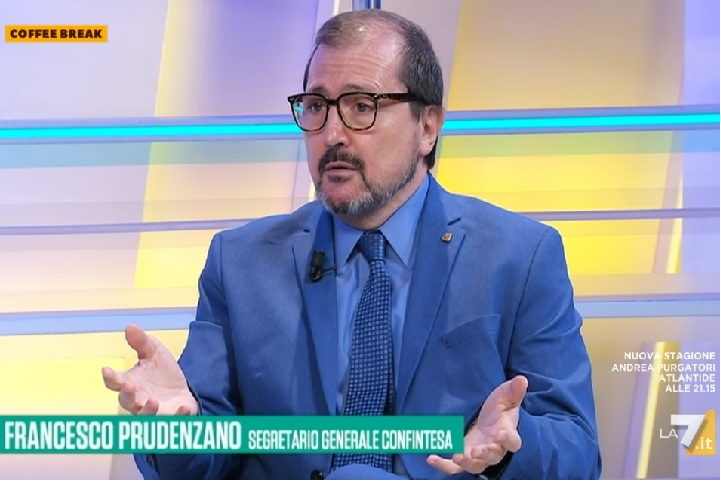 Confintesa a Coffee Break La7. Prudenzano su legge bilancio, riforma pensionistica e spoils system