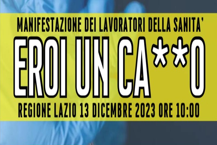 Confintesa Sanità manifesta sotto la Regione Lazio per chiedere più assunzioni