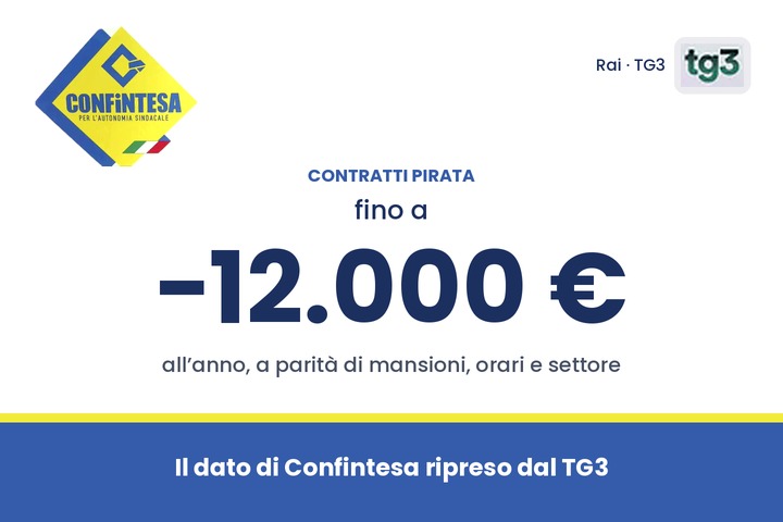 CONTRATTI PIRATA: IL TG3 RILANCIA I DATI DI CONFINTESA